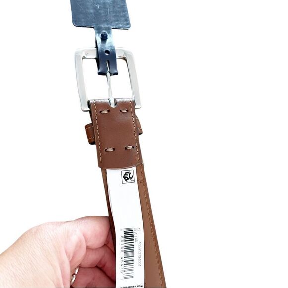 Polo Ralph Lauren Brown Leather Belt Embossed - Picture 5 of 6